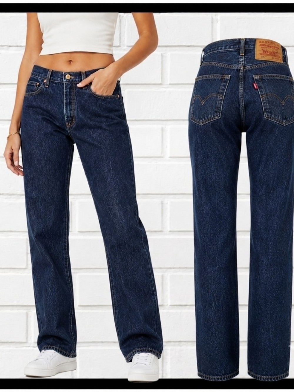 LEVI'S 517 Bootcut Jeans Dark Wash 100% Cotton Men's W30 L34 (Measures 29x34)